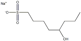 5-Hydroxyoctane-1-sulfonic acid sodium salt Struktur