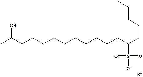 17-Hydroxyoctadecane-6-sulfonic acid potassium salt Struktur