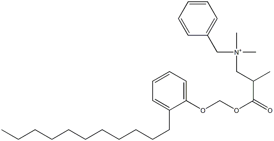 N,N-Dimethyl-N-benzyl-N-[2-[[(2-undecylphenyloxy)methyl]oxycarbonyl]propyl]aminium Struktur