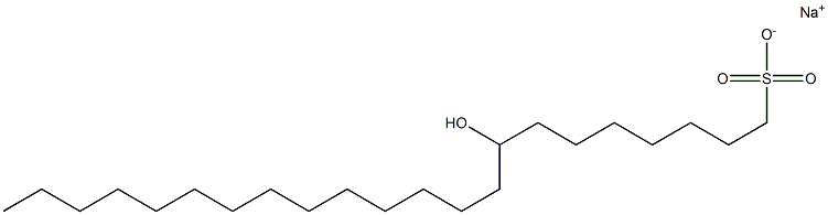 8-Hydroxydocosane-1-sulfonic acid sodium salt Struktur