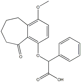 2-[(1-Methoxy-5-oxo-6,7,8,9-tetrahydro-5H-benzocyclohepten)-4-yloxy]-2-phenylacetic acid Struktur