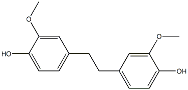 2-Methoxy-4-[2-(4-hydroxy-3-methoxyphenyl)ethyl]phenol Struktur