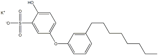 4-Hydroxy-3'-octyl[oxybisbenzene]-3-sulfonic acid potassium salt Struktur