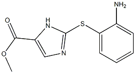 5-(Methoxycarbonyl)-2-[[2-[amino]phenyl]thio]-1H-imidazole Struktur