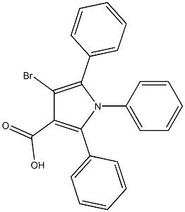 4-Bromo-1,2,5-triphenyl-1H-pyrrole-3-carboxylic acid Struktur