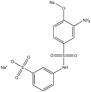 m-(3-Amino-4-sodiooxyphenylsulfonylamino)benzenesulfonic acid sodium salt Struktur