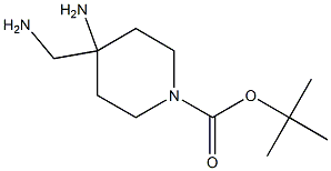 4-amino-4-(aminomethyl)piperidine-1-carboxylic acid tert-butyl ester Struktur