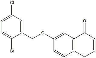 7-(2-bromo-5-chlorobenzyloxy)-1-naphthalenone Struktur