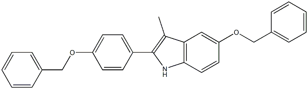 5-(芐氧基)-2-(4-(芐氧基)苯基)-3-甲基-1H-吲哚 結(jié)構(gòu)式