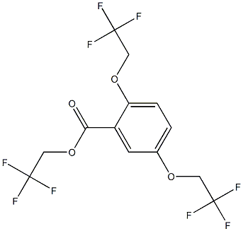 Trifluoroethyl 2,5-bis(2,2,2trifluoroethoxy)benzoate Struktur