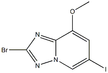 2-Bromo-6-iodo-8-methoxy-[1,2,4]triazolo[1,5-a]pyridine Struktur