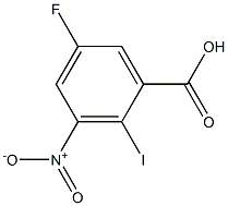 5-Fluoro-2-iodo-3-nitro-benzoic acid Struktur