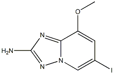 6-Iodo-8-methoxy-[1,2,4]triazolo[1,5-a]pyridin-2-ylamine Struktur