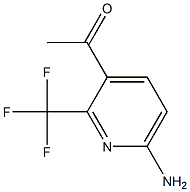 1-(6-Amino-2-trifluoromethyl-pyridin-3-yl)-ethanone Struktur