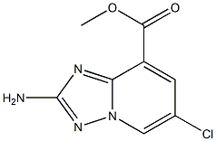 2-Amino-6-chloro-[1,2,4]triazolo[1,5-a]pyridine-8-carboxylic acid methyl ester Struktur