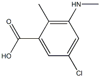 5-Chloro-2-methyl-3-methylamino-benzoic acid Struktur