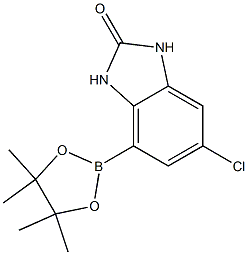 6-Chloro-4-(4,4,5,5-tetramethyl-[1,3,2]dioxaborolan-2-yl)-1,3-dihydro-benzoimidazol-2-one Struktur