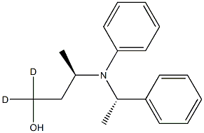 (R)-3-(Phenyl((S)-1-phenylethyl)amino)butan-1-ol-d2 Struktur