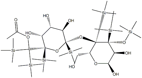 Heptatrimethylsilyl D-Lactose Acetate Struktur