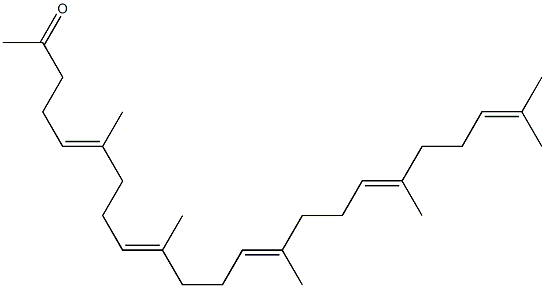 (5E,9E,13E,17E)-6,10,14,18,22-Pentamethyltricosa-5,9,13,17,21-pentaen-2-one Struktur