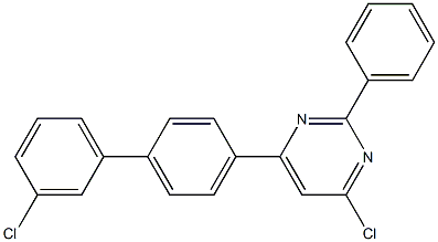 4-chloro-6-(3'-chloro-[1,1'-biphenyl]-4-yl)-2-phenylpyrimidine Struktur