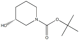 (R)-1-tert-butoxycarbonyl 3-hydroxypiperidine Struktur