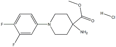 METHYL 4-AMINO-1-(3,4-DIFLUOROPHENYL)PIPERIDINE-4-CARBOXYLATE HYDROCHLORIDE Struktur