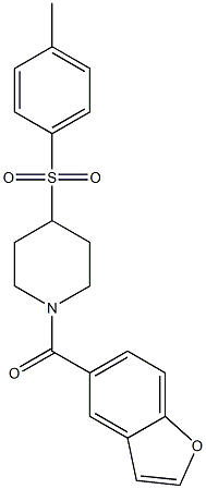 1-(1-BENZOFURAN-5-YLCARBONYL)-4-[(4-METHYLPHENYL)SULFONYL]PIPERIDINE Struktur