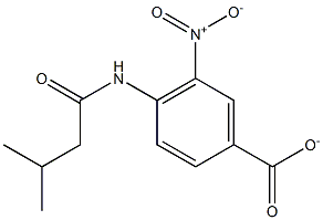 4- 3-methyl-butyrylamino-5-nitrobenzoate Struktur