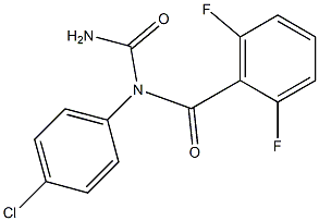 P-chlorophenyl-2,6-difluorobenzoylurea Struktur