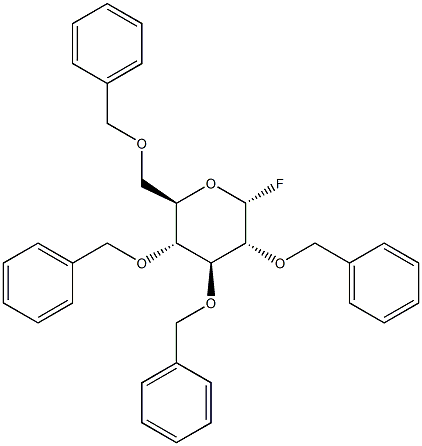 2,3,4,6-Tetra-O-benzyl-a-D-glucopyranosylfluoride Struktur