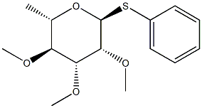 Phenyl2,3,4-tri-O-methyl-a-L-thiorhamnopyranoside Struktur