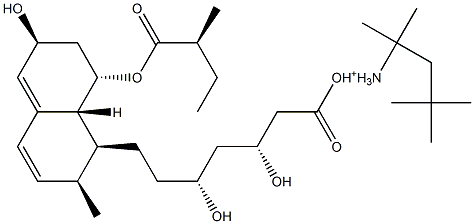 Pravastatin 1,1,3,3-tetramethylbutylammonium Struktur