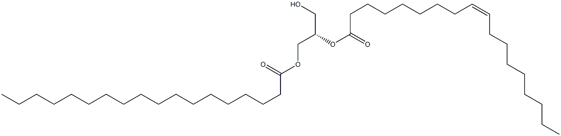 1-octadecanoyl-2-(9Z-octadecenoyl)-sn-glycerol Struktur