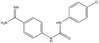 1-(4-amidinophenyl)-3-(4-chlorophenyl)urea Struktur