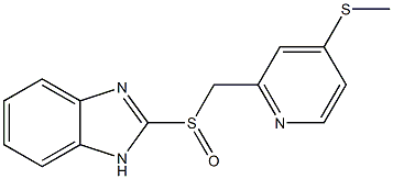 2-((4-methylthiopyridin-2-yl)methylsulfinyl)benzimidazole Struktur