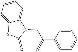 1-phenyl-2-(2-benzothiazolinon-3-yl)ethanone Struktur