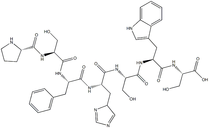 prolyl-seryl-phenylalanyl-histidyl-seryl-tryptophyl-serine Struktur