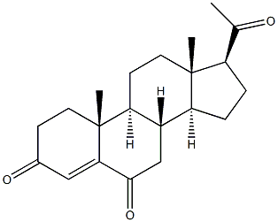 pregn-4-en-3,6,20-trione Struktur