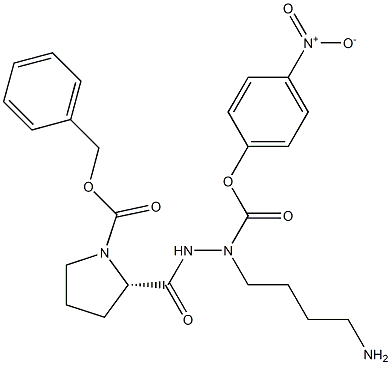 N-carbobenzoxy-prolyl-azalysine-4-nitrophenyl ester Struktur