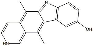 9-HYDROXY-5,11-DIMETHYL-PYRIDO[4,3-B]CARBAZOLE Struktur