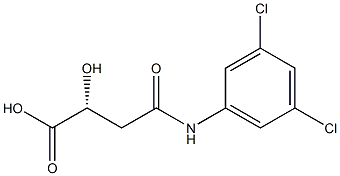 R-N-(3,5-DICHLOROPHENYL)-2-HYDROXYSUCCINAMICACID Struktur