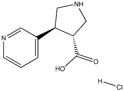 (+-)-trans-4-(3-pyridinyl)-pyrrolidine-3-carboxylic acid hydrochloride Struktur