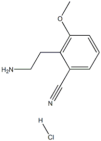 2-(2-aminoethyl)-3-methoxybenzonitrile hydrochloride Struktur