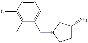 (3R)-1-(3-chloro-2-methylbenzyl)pyrrolidin-3-amine Struktur