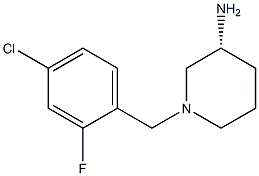 (3R)-1-(4-chloro-2-fluorobenzyl)piperidin-3-amine Struktur