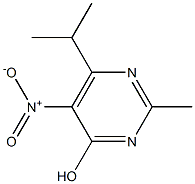 2-methyl-6-(1-methylethyl)-5-nitropyrimidin-4-ol Struktur