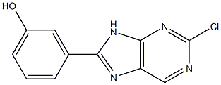 3-(2-chloro-9H-purin-8-yl)phenol Struktur