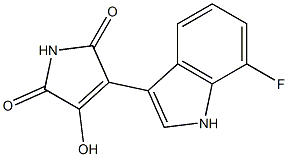 3-(7-fluoro-1H-indol-3-yl)-4-hydroxy-1H-pyrrole-2,5-dione Struktur