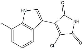 3-chloro-4-(7-methyl-1H-indol-3-yl)-1H-pyrrole-2,5-dione Struktur